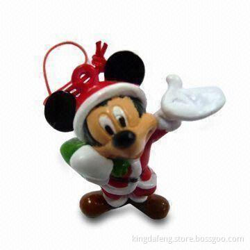 Christmas Ornament in Plastic Mickey Capsule Figure, Made of PVC